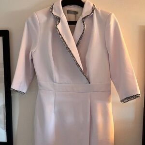 New Large White Lichi Mini Dress